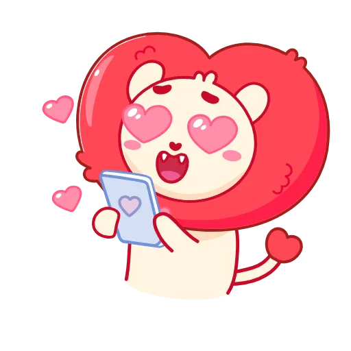 😍 Стикер «Львиное сердце» для Telegram