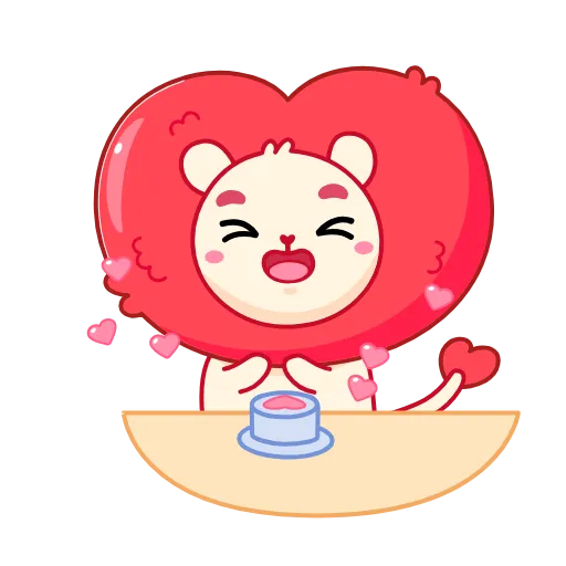 ❤️ Стикер «Львиное сердце» для Telegram