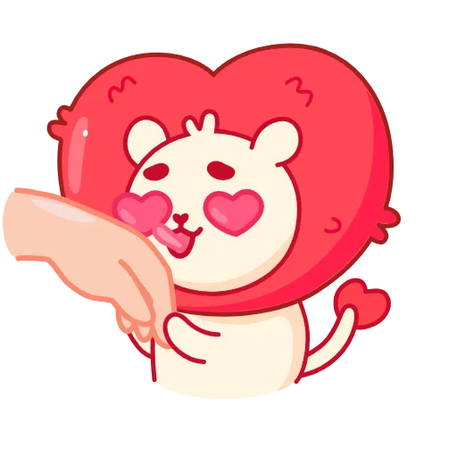 😘 Стикер «Львиное сердце» для Telegram
