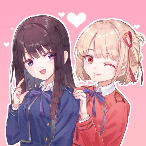 🤗 Стикер «Lycoris Recoil Art» для Telegram