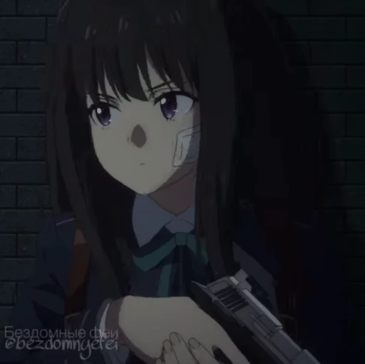 😠 Стикер «Lycoris Recoil» для Telegram