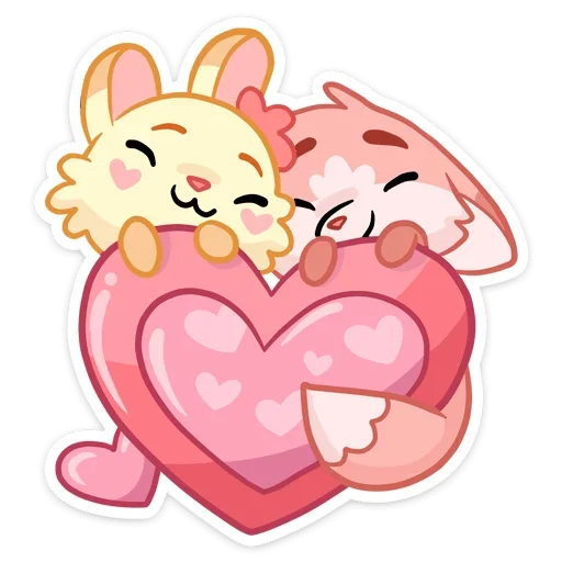 ❤️ Стикер «Лин и Ли» для Telegram