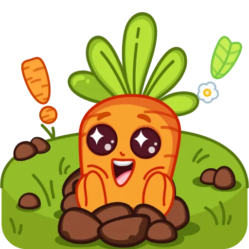 🤩 Эмодзи «🤩 Любовь-морковь» для Telegram