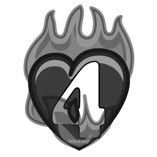 4️⃣ Эмодзи «Letters Heart #letter #font #foradmins» для Telegram