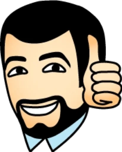👍 Стикер «Брюнет» для Telegram