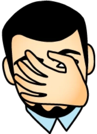 🤦‍♂️ Стикер «Брюнет» для Telegram