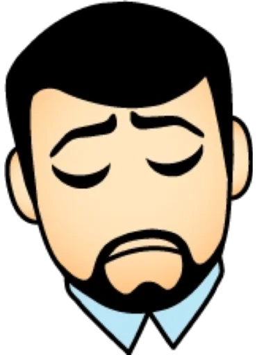 😔 Стикер «Брюнет» для Telegram
