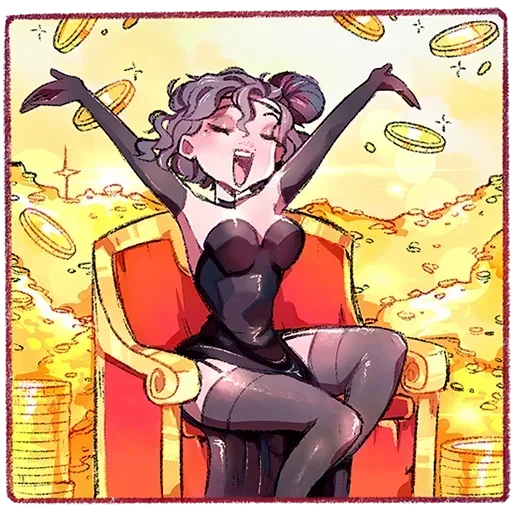 🤑 Стикер «Мадам Ринэль Без Текста» для Telegram