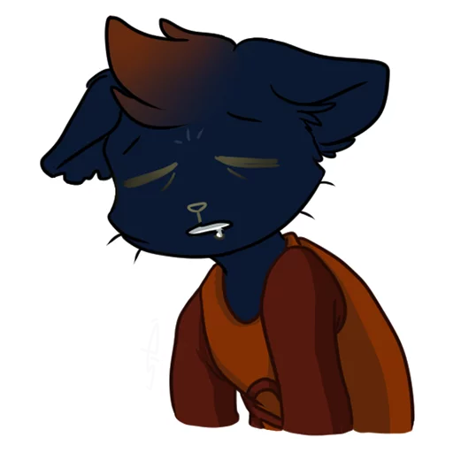 😔 Стикер «Mae Borowski from Night in the Woods» для Telegram
