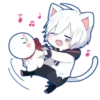 🤍 Эмодзи «Mafumafu cat emoji» для Telegram