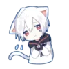 🤍 Эмодзи «Mafumafu cat emoji» для Telegram