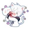 Эмодзи Mafumafu cat emoji для Telegram — скачать