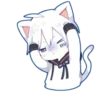 🤍 Эмодзи «Mafumafu cat emoji» для Telegram