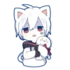🤍 Эмодзи «Mafumafu cat emoji» для Telegram