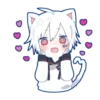 🤍 Эмодзи «Mafumafu cat emoji» для Telegram