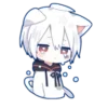 🤍 Эмодзи «Mafumafu cat emoji» для Telegram