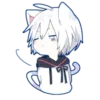 🤍 Эмодзи «Mafumafu cat emoji» для Telegram