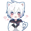 🤍 Эмодзи «Mafumafu cat emoji» для Telegram
