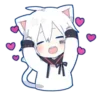 🤍 Эмодзи «Mafumafu cat emoji» для Telegram
