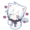 🤍 Эмодзи «Mafumafu cat emoji» для Telegram