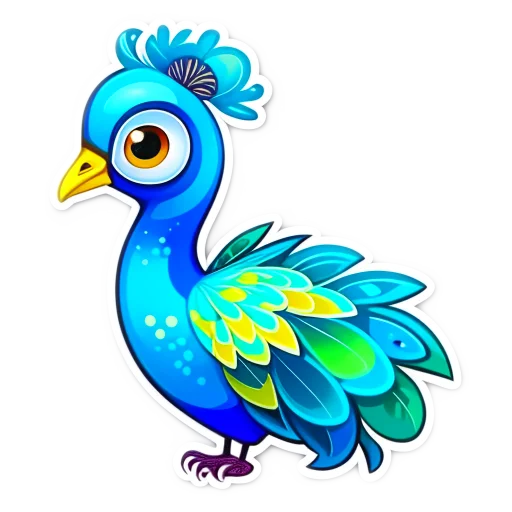 🦚 Стикер «милые звери cute animals» для Telegram