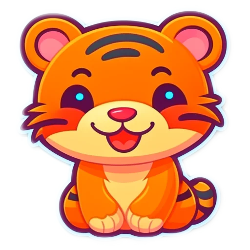 🐯 Стикер «милые звери cute animals» для Telegram