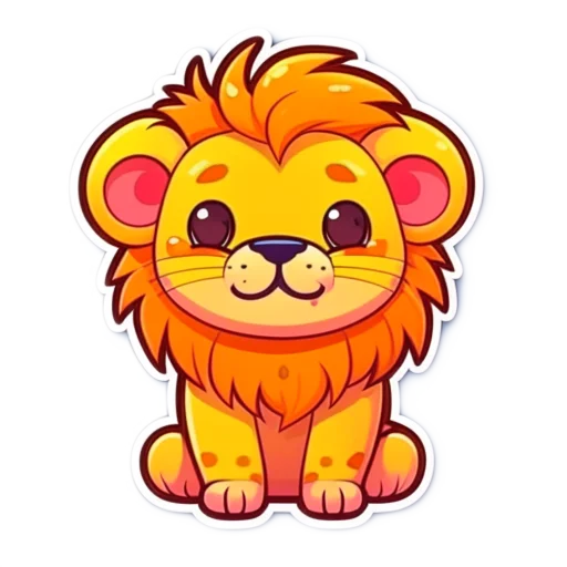 🦁 Стикер «милые звери cute animals» для Telegram