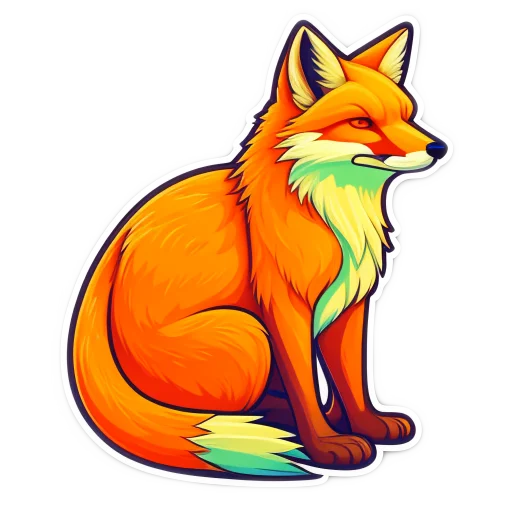 🦊 Стикер «милые звери cute animals» для Telegram