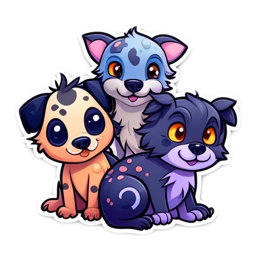 🐕 Стикер «милые звери cute animals» для Telegram