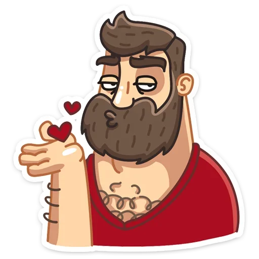 🥰 Стикер «Макс - Брутальный снаружи, добрый внутри&;» для Telegram