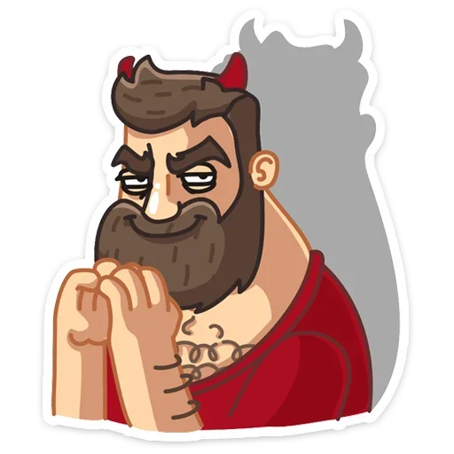 😈 Стикер «Макс - Брутальный снаружи, добрый внутри&;» для Telegram