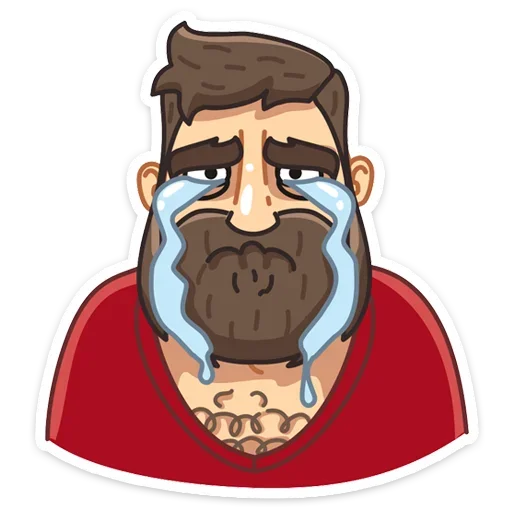 😭 Стикер «Макс - Брутальный снаружи, добрый внутри&;» для Telegram