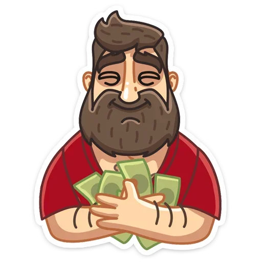 💸 Стикер «Макс - Брутальный снаружи, добрый внутри&;» для Telegram