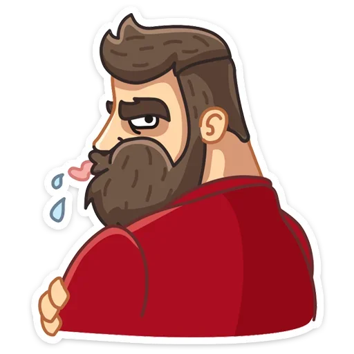 😝 Стикер «Макс - Брутальный снаружи, добрый внутри&;» для Telegram