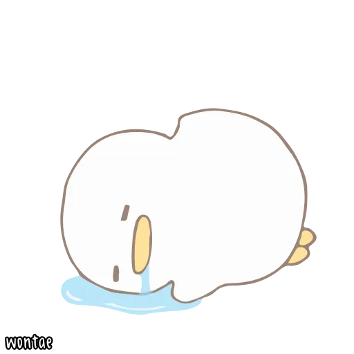☁️ Стикер «말랑오리 꾸왁» для Telegram
