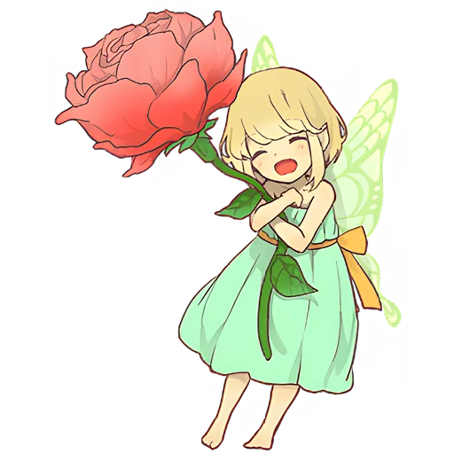 🌹 Стикер «Маленькая фея» для Telegram