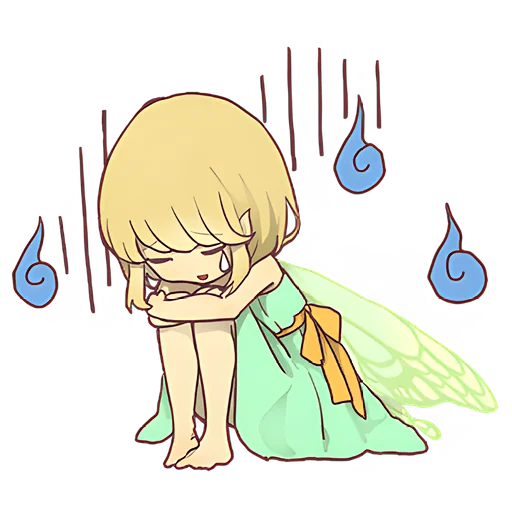 😔 Стикер «Маленькая фея» для Telegram