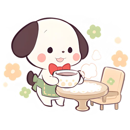 ☕ Стикер «Маленький щенок» для Telegram