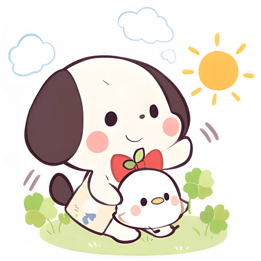 ☀ Стикер «Маленький щенок» для Telegram