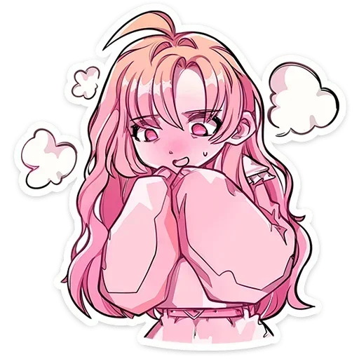 ☺️ Стикер «Малин тян и Джем кун» для Telegram