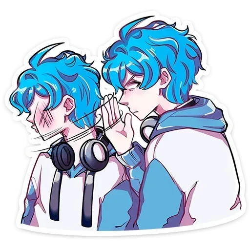 😬 Стикер «Малин тян и Джем кун» для Telegram