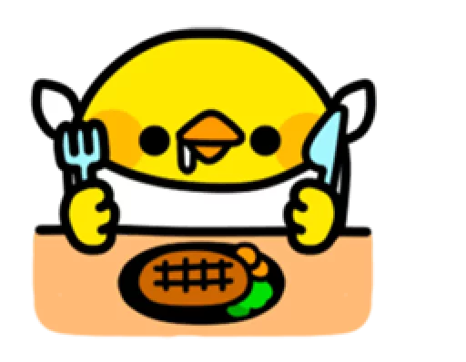 🍴 Стикер «Mame Piyo» для Telegram