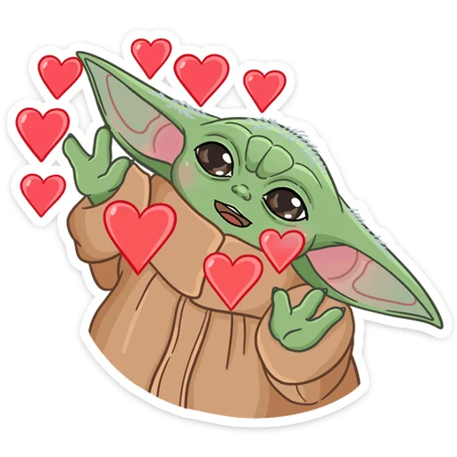 🥰 Стикер «Мандалорец Малыш» для Telegram