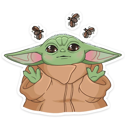 🤗 Стикер «Мандалорец Малыш» для Telegram