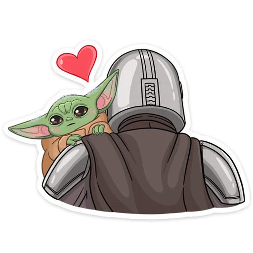 🥰 Стикер «Мандалорец Малыш» для Telegram