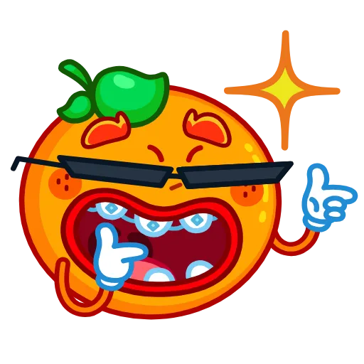 😎 Стикер «Мандариныч» для Telegram