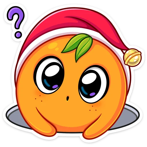 😯 Стикер «Мандаринка» для Telegram