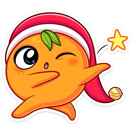 😉 Стикер «Мандаринка» для Telegram
