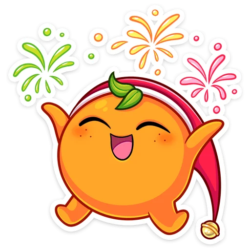 🎇 Стикер «Мандаринка» для Telegram