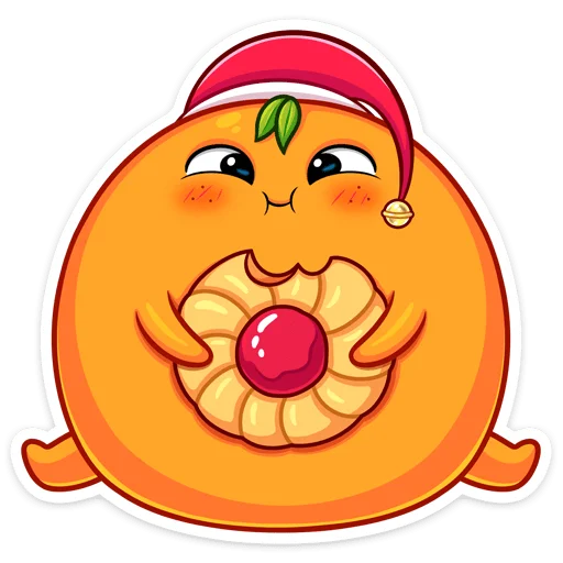 🍪 Стикер «Мандаринка» для Telegram